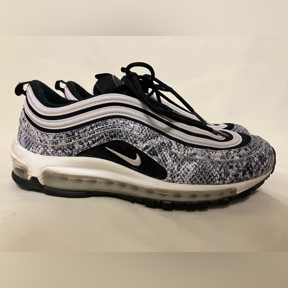 Nike Air Max 97 Cocoa Snake Women's Black/White Sneakers Shoes Size 10 - Picture 1 of 13